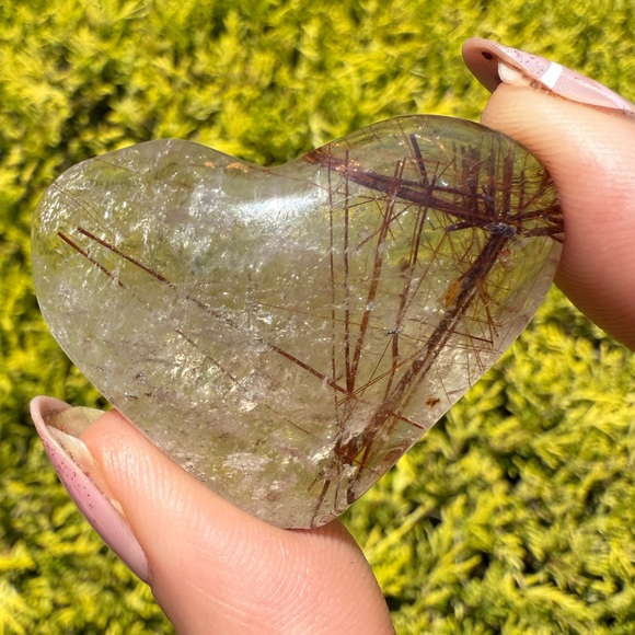 🚫SOLD🚫Copper Rutile Quartz Heart - Picture 1 of 8